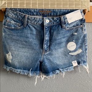 High waister jean shorts